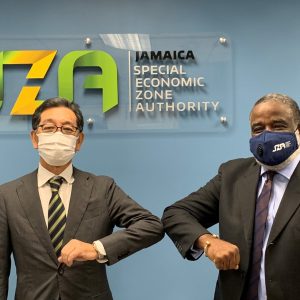 Visit of Ambassador Fujiwara to Jamaica Special Economic Zone Authority
