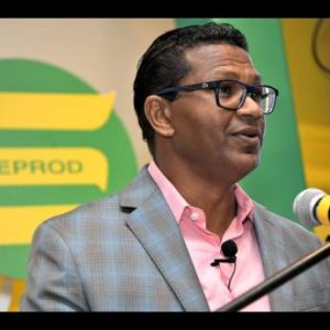 Richard Pandohie, CEO of Seprod Limited, speaks at the company’s annual general meeting at The Jamaica Pegasus hotel in New Kingston on Monday, September 21, 2020.