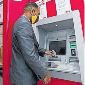 One of several newly installed Scotiabank intelligent deposit machines (IDMs) offering real time cash deposit services, credit card payments and much more. 